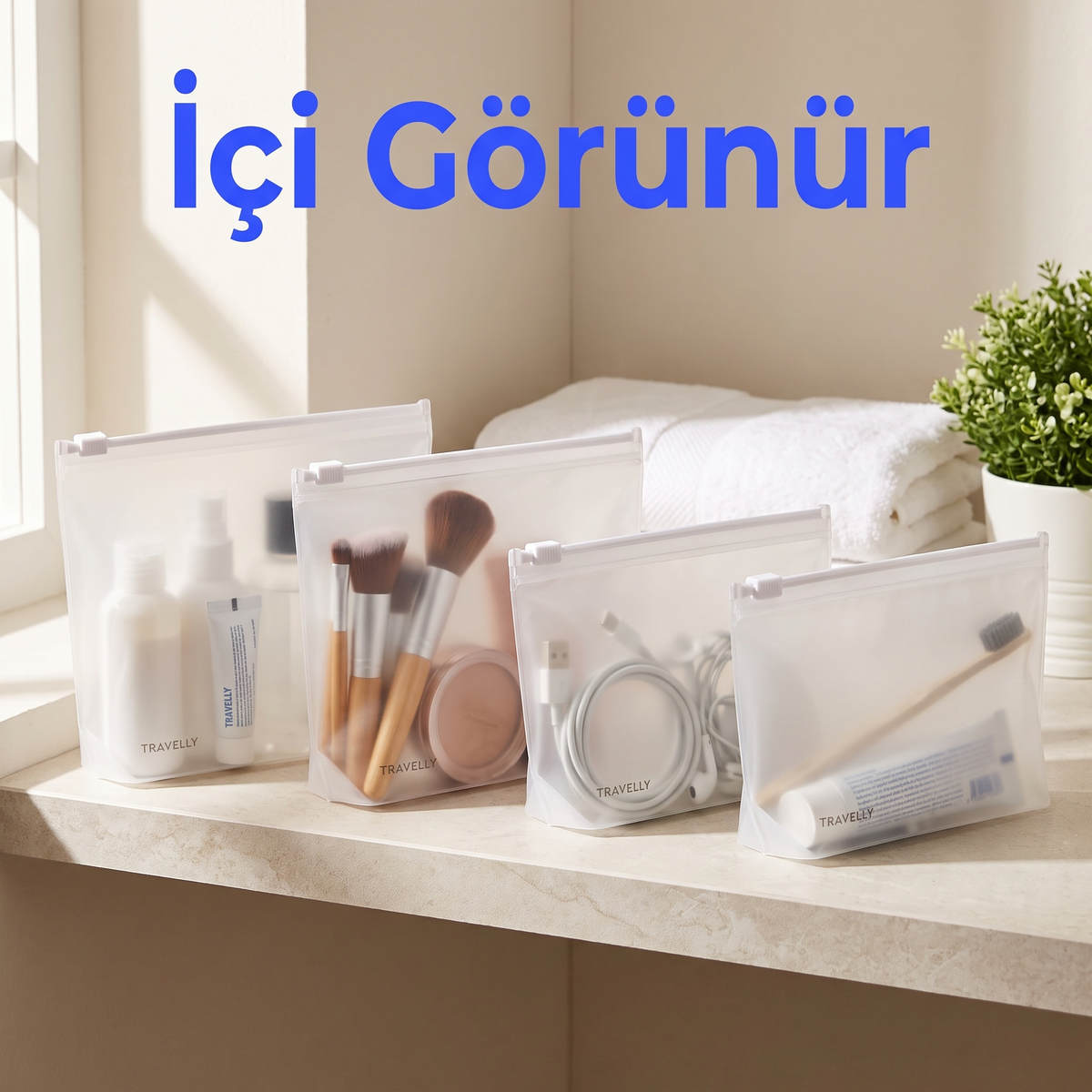 İçi görünür buzlu poşetler