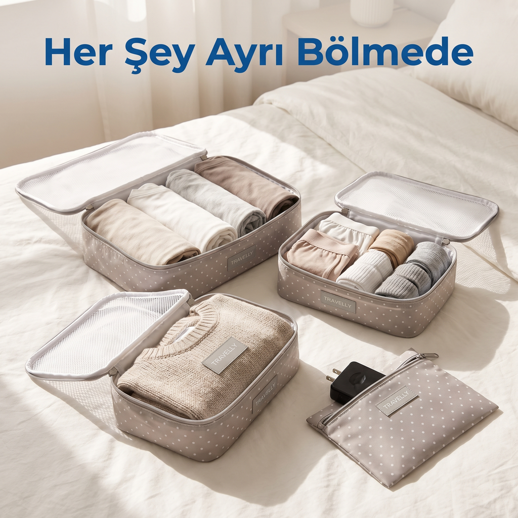 Açık küpler, içinde katlanmış kıyafetler