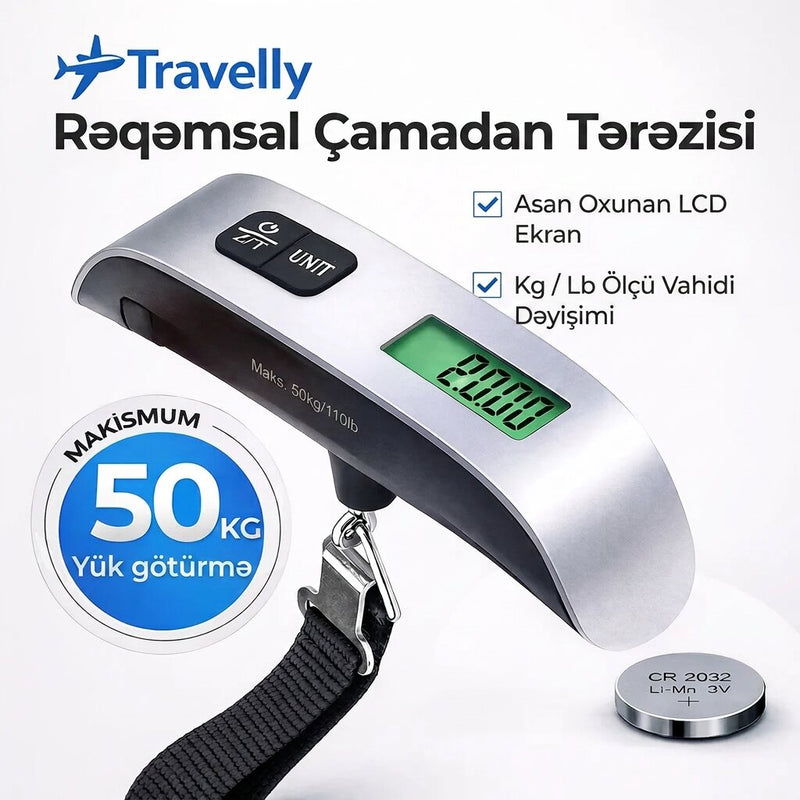 Travelly Rəqəmsal Çamadan Tərəzisi