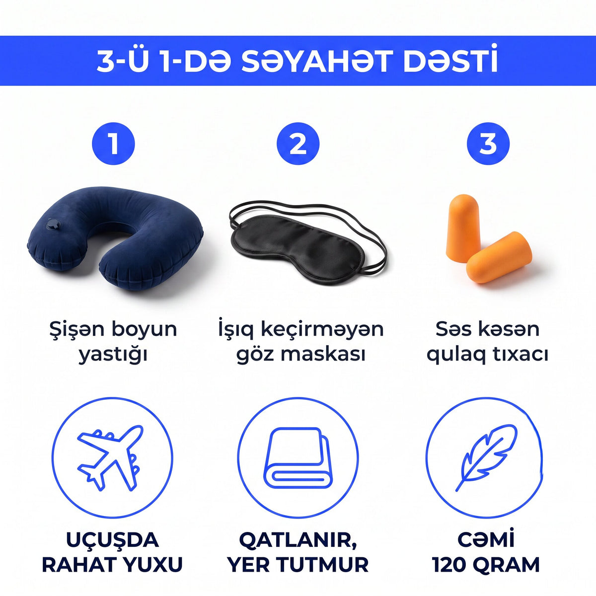 Travelly Travel Set 3-ü 1-də